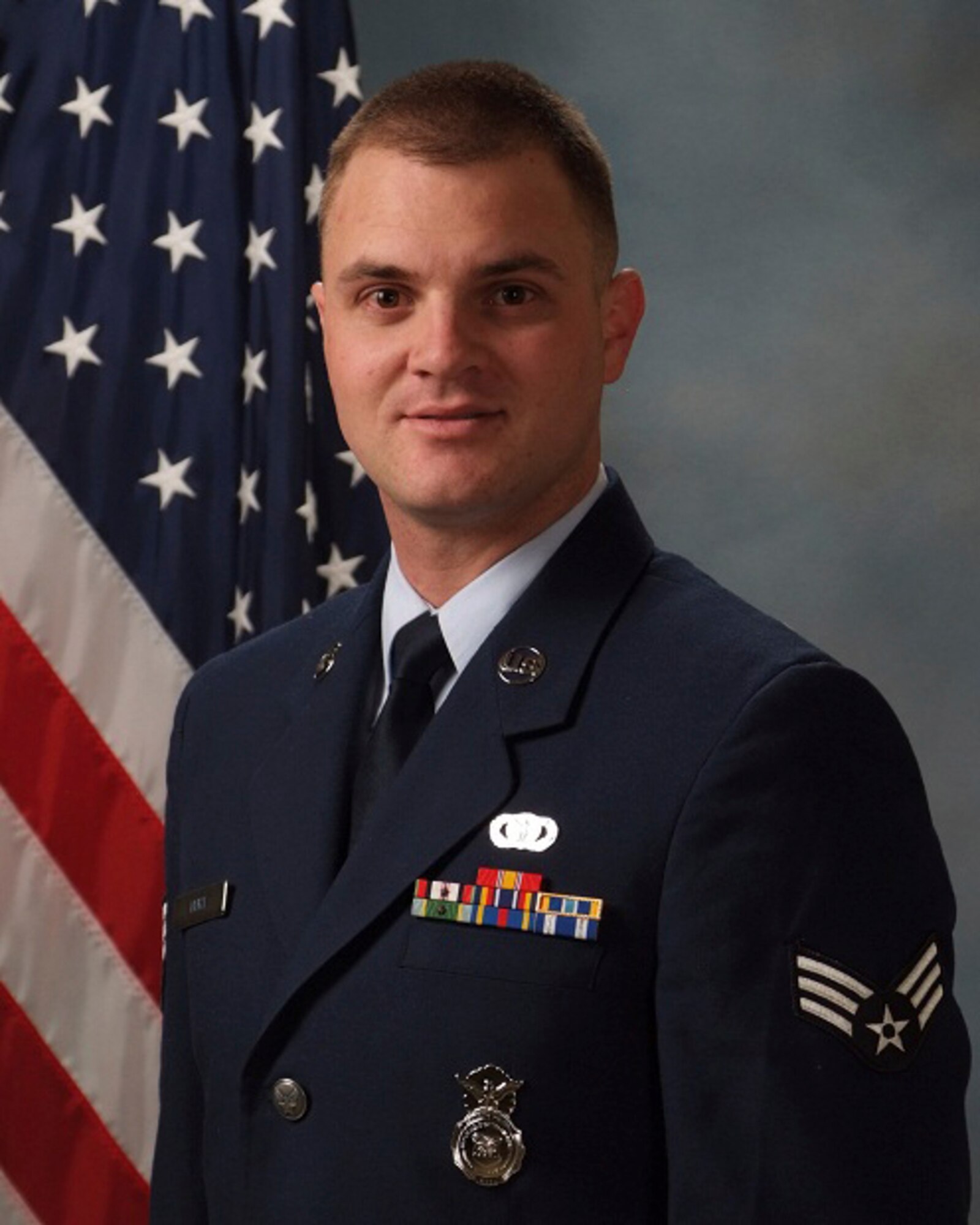 Senior Airman Nicholas Hurt, 721st Security Forces Squadron, was named AFSPC AOY in the airman category during a banquet honoring the AOY nominees April 12. (U.S. Air Force photo)