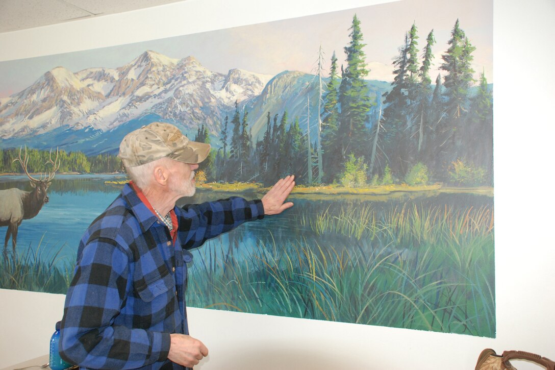Lee Jensen is  admiring his work. Bonneville Lock and Dam is known for many things, like history and hydropower, but artwork? Lee Jensen, who worked there between 1991 and 2001, left his mark ... in a very creative way.