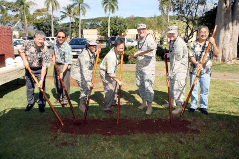 An architect’s conceptual drawing of the future $59.05 million Warrior in Transition Barracks and complex on display at the site blessing and groundbreaking ceremonies held April 2. 