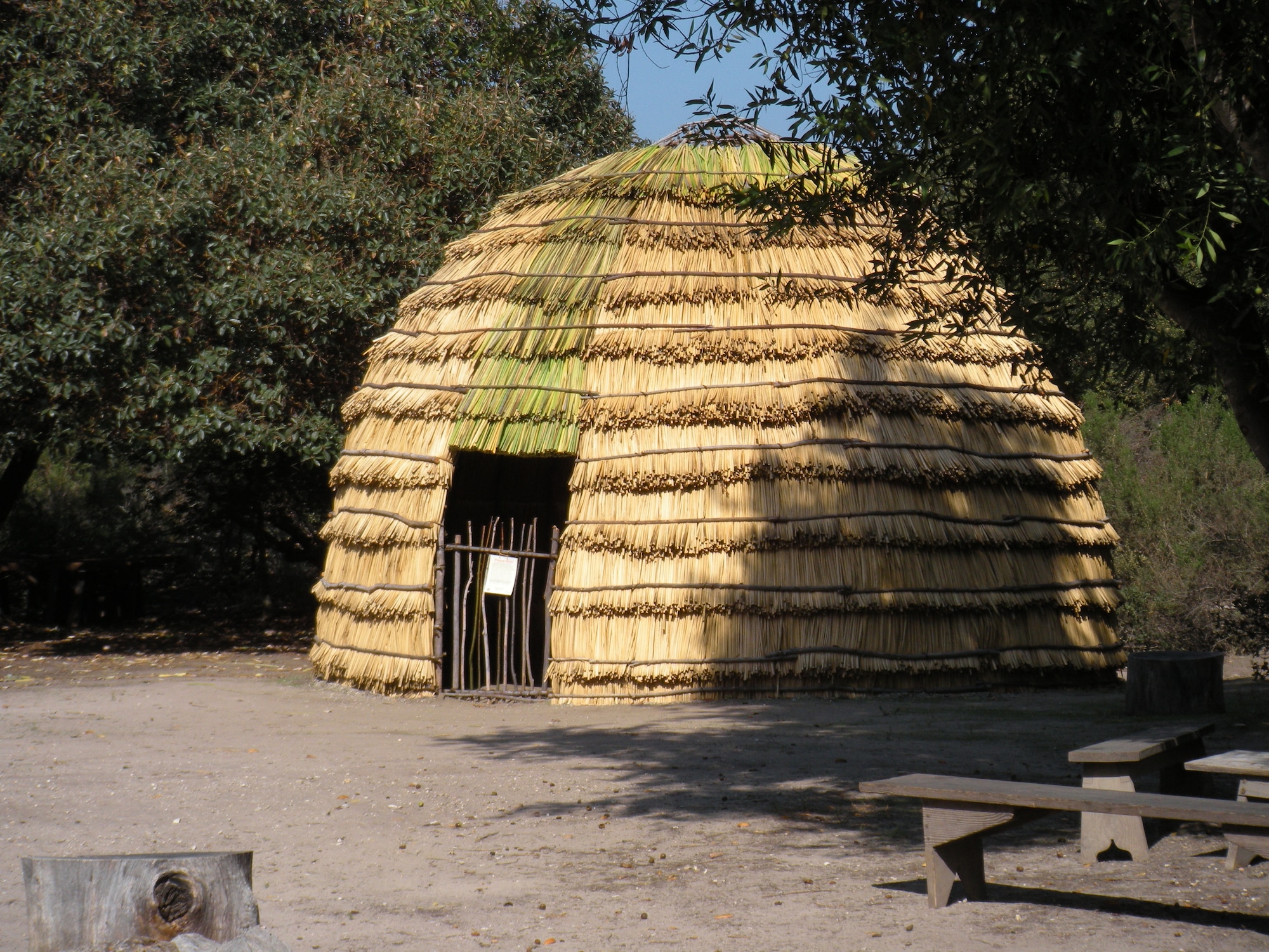 VANDENBERG AIR FORCE BASE, Calif. – A reconstructed traditional Chumash Tule Hut stands for visitors to see in Mission La Purisma State Park near Vandenberg.  Vandenberg archaeologists and mission personnel collaborated to procure the materials and construct the hut. (Courtesy photo)