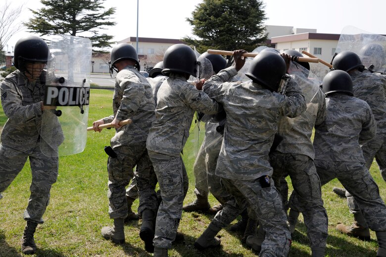 Show of force: Misawa SFS conducts crowd control training > Pacific Air ...