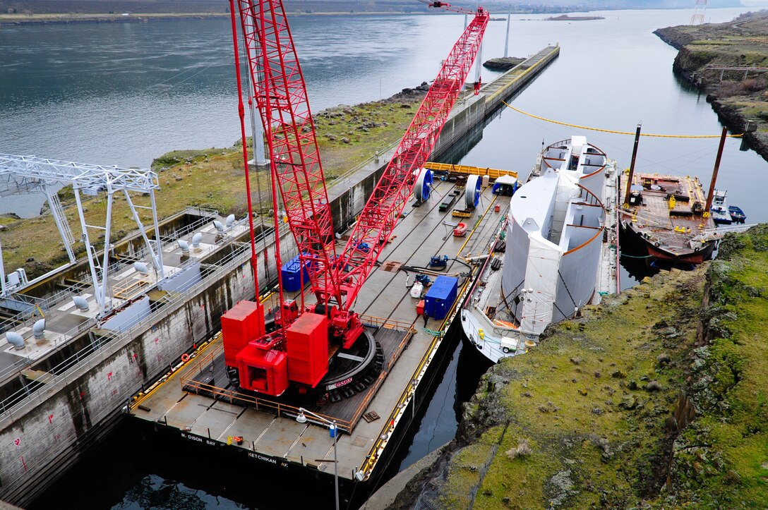 Work continues at John Day Lock and Dam.