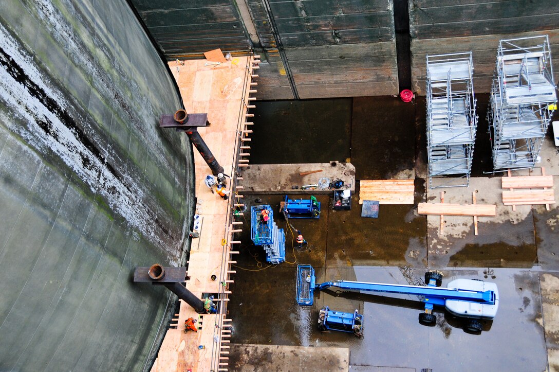 Work continues at John Day Lock and Dam.
