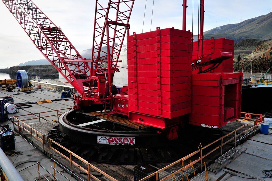 Work continues at John Day Lock and Dam.
