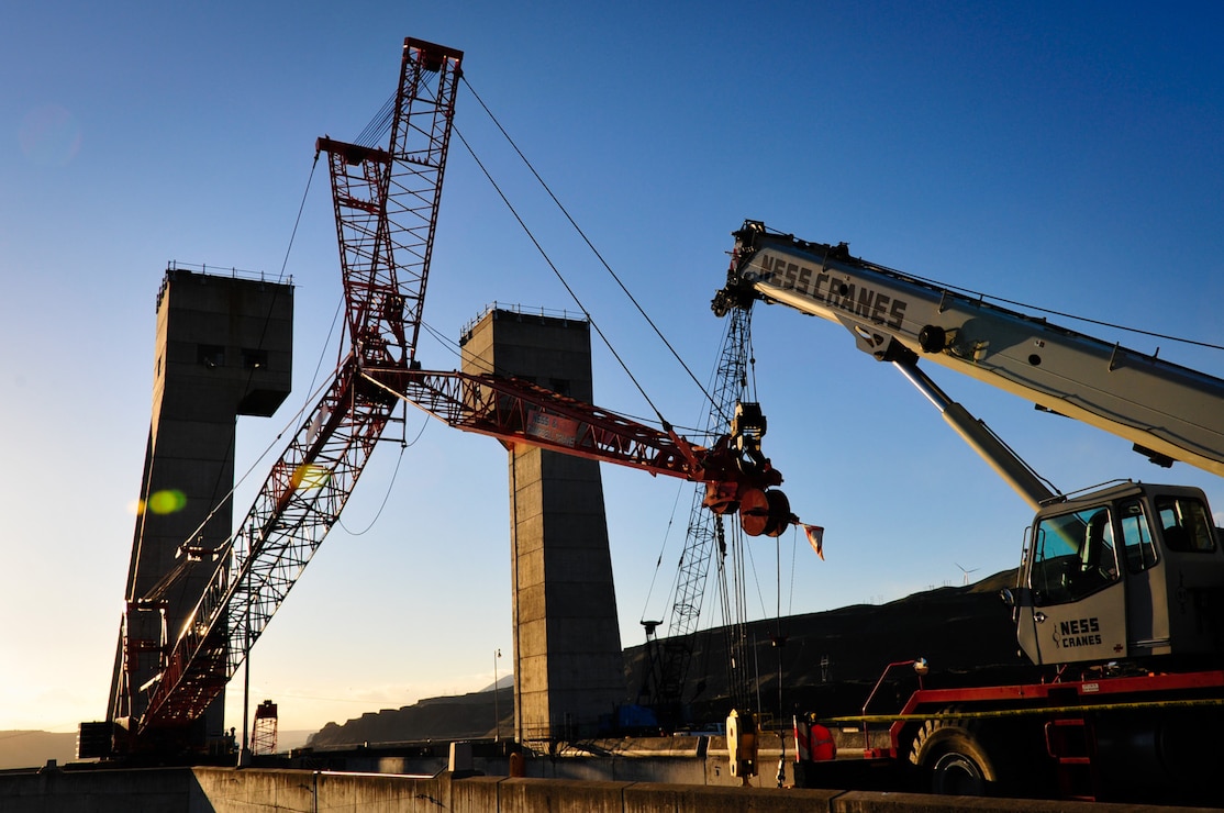 Work continues at John Day Lock and Dam.