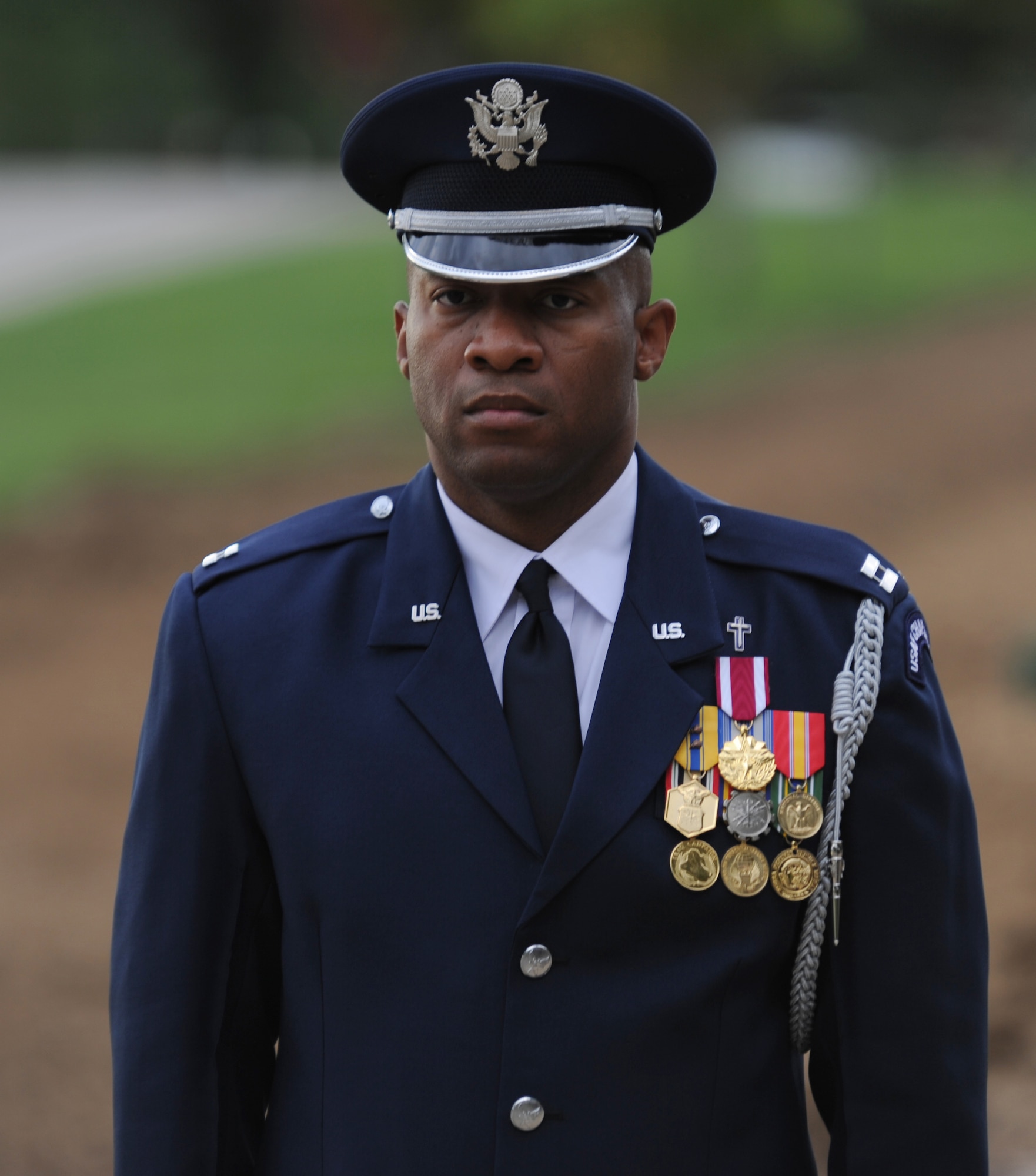 Chaplain (Capt.) Christian L. Williams is one of the chaplains representing the military services responsible for honoring those who are laid to rest at Arlington National Cemetery, Va. Another major role is to comfort and assist the families of those service members buried at the nation's largest national cemetery. (U.S. Air Force photo/Staff Sgt. Christopher M. Ruano)