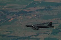 BARKSDALE AIR FORCE BASE, La. - A B-52H Stratofortress from Barksdale Air Force Base, La., flies a training mission April 18 over the base. This year marks the 60th year of aviation for the B-52H. (U.S. Air Force photo/Staff Sgt. Jonathan Snyder)