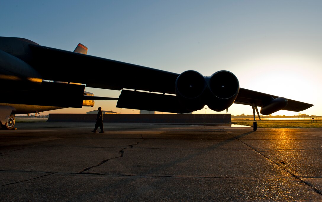 BARKSDALE AIR FORCE BASE, La. - A B-52H Stratofortress crew member from the 96th Bomb Squadron, Barksdale Air Force Base, La., complete pre-flight checklists before a training flight, April 18. The B-52H is capable of dropping and launching the widest array of weapons in the U.S. inventory, to include gravity bombs, cluster bombs, precision guided missiles and joint direct attack munitions. (U.S. Air Force photo/Senior Airman Marleah Miller) 