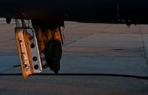 BARKSDALE AIR FORCE BASE, La. - A B-52H Stratofortress crew member from the 96th Bomb Squadron, Barksdale Air Force Base, La., board their aircraft for a training flight, April 18. The training allows the air crew to practice numerous capabilities for the B-52H, including nuclear and conventional missions, rapid global strike capabilities and the ability to reach hardened targets anytime, anywhere. (U.S. Air Force photo/Senior Airman Marleah Miller) 