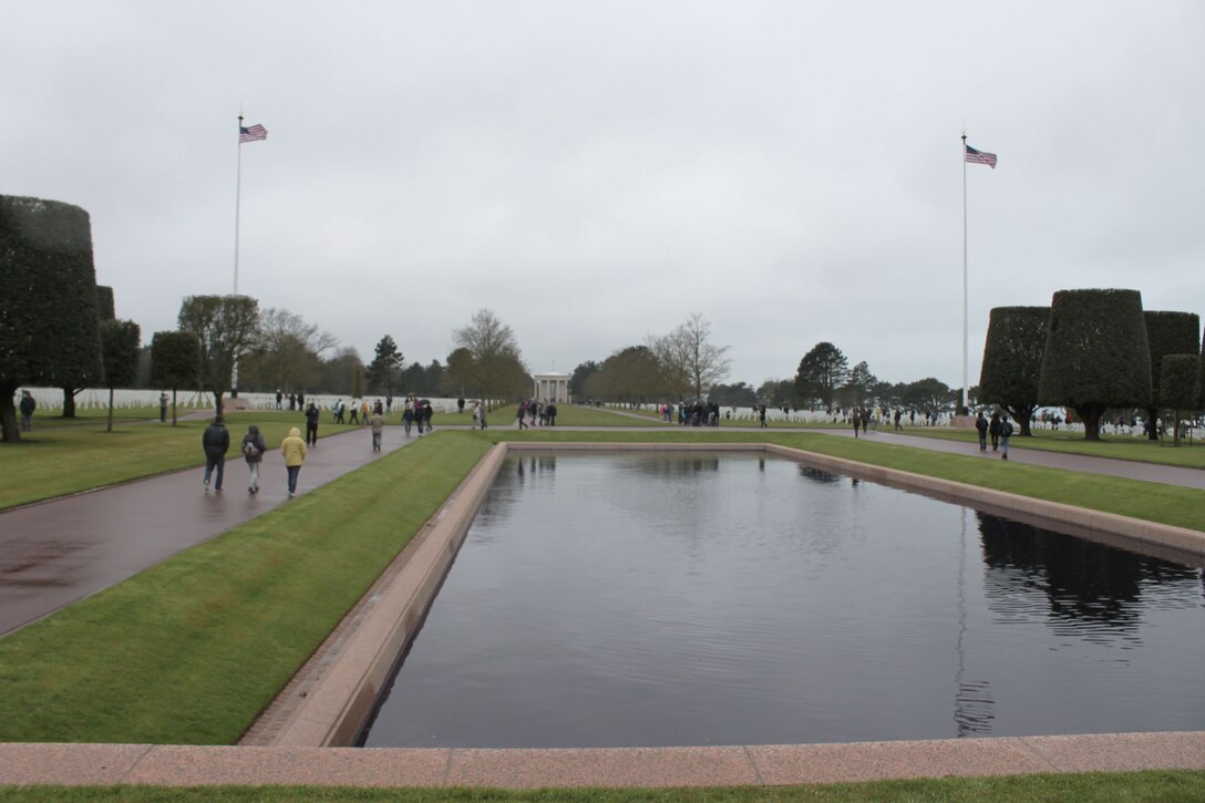 FRANCE — The Normandy American Cemetery and Memorial in Colleville-sur-Mer, France serves as the final resting place for more than nine thousand U.S. Soldiers who gave their life in World War II to protect freedom.