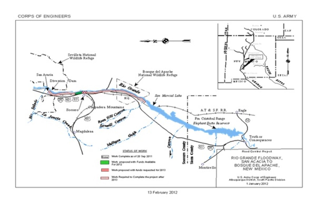 SAN ACACIA TO BOSQUE DEL APACHE, N.M-- Map