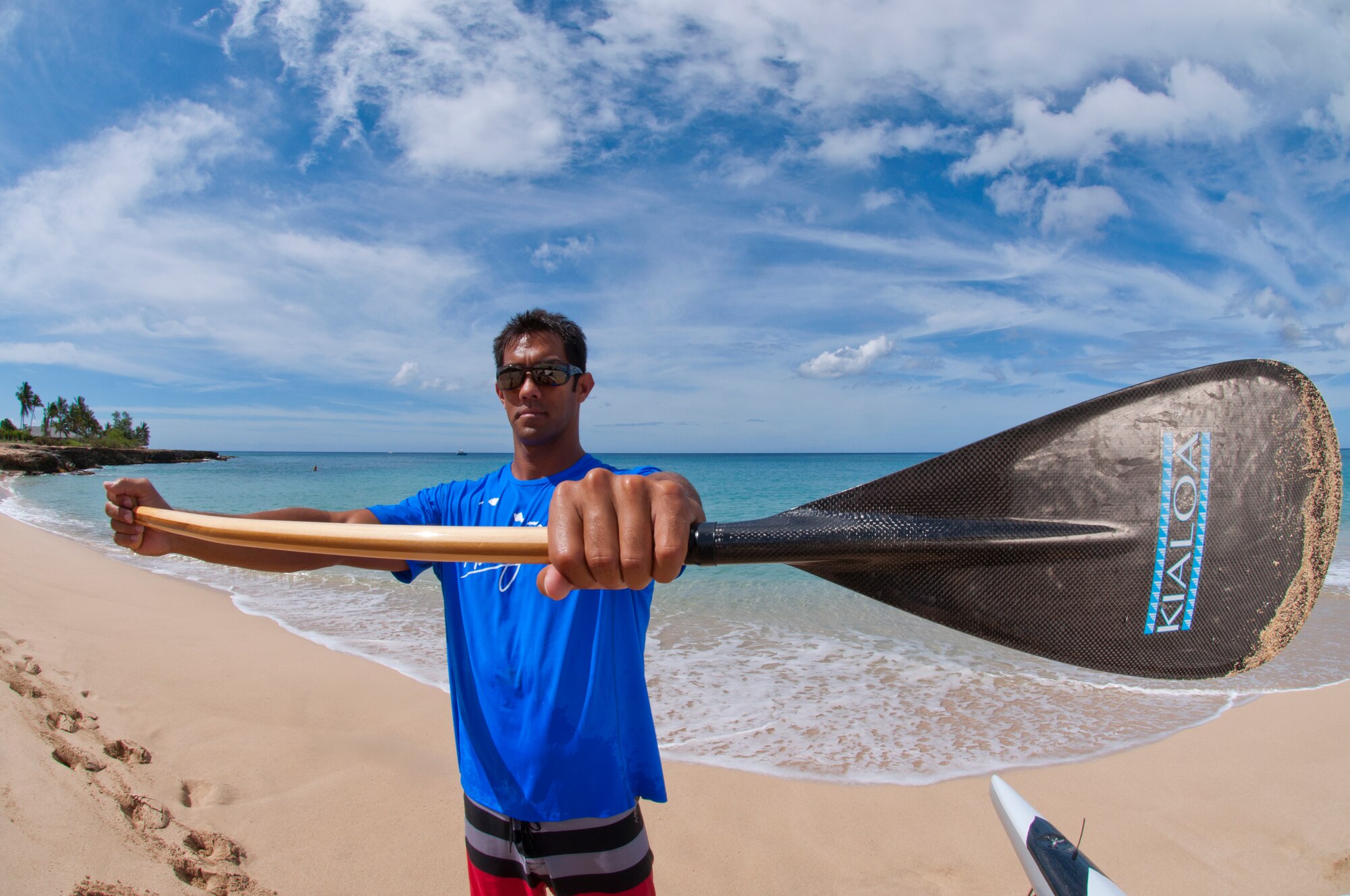 Staff Sgt. Alfred Van Gieson, 48th Aerial Port Squadron aerial transportation specialist, who desires to excel as a top competitive canoe paddler and as an Air Force reservist in Hawaii.  (U.S. Air Force photo/Staff Sgt. Kyle Brasier)