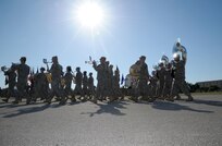 An Army Band performs at the Joint Base San Antonio-Randolph Parade Grounds during Fiesta, April 22. (U.S. Air Force photo/ Joel Martinez)