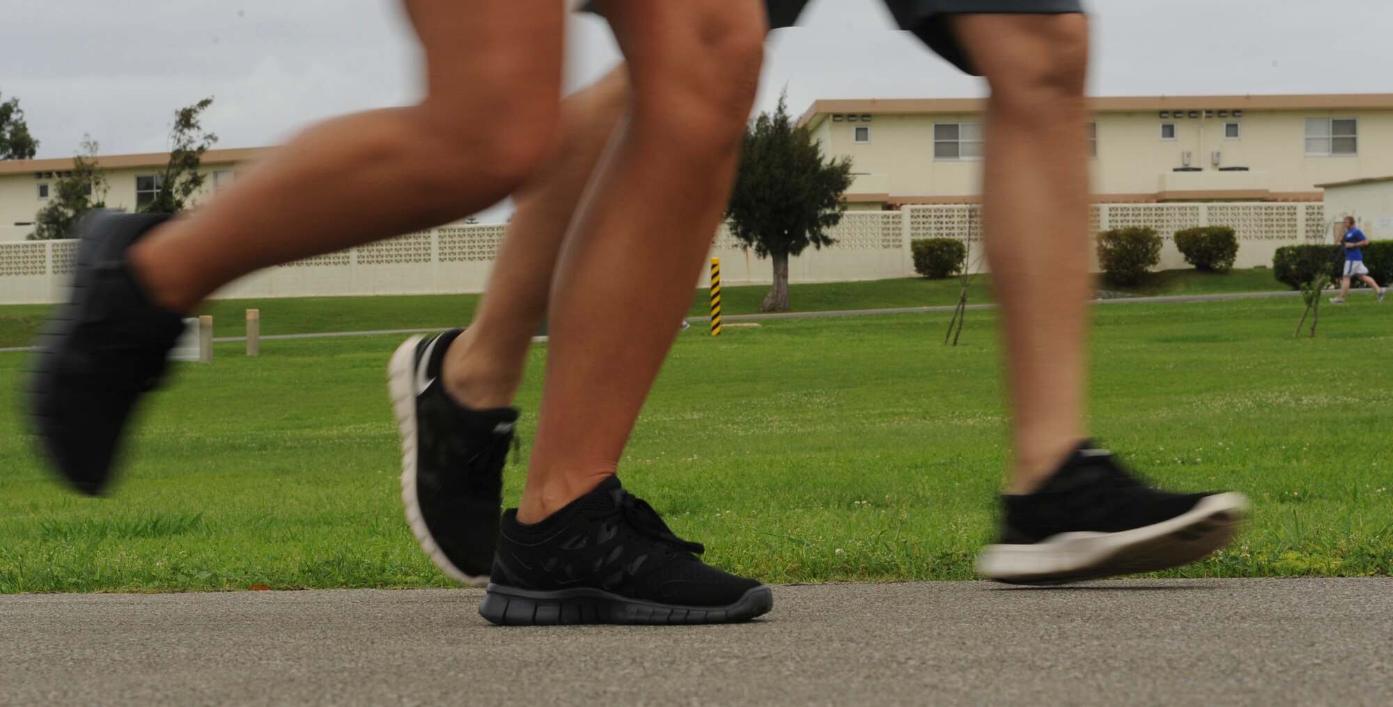 Participants of Building for America's Bravest jog-a-thon helped raise funds while getting some exercise on Kadena Air Base, Japan, May 3, 2012. The Building for America's Bravest jog-a-thon's purpose was to gather money for the construction of 10 smart homes for severely wounded warriors. (U.S. Air Force photo/Airman 1st Class Justin Veazie)