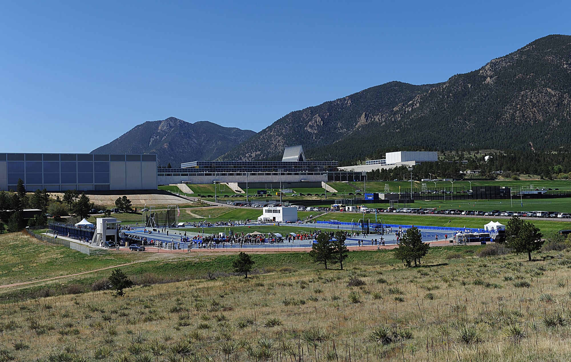 Athletes take part in a track and field competition during Warrior Games 2012 at the U.S. Air Force Academy in Colorado Springs, Colo., May 4, 2012. (U.S. Air Force photo by Val Gempis/Released)