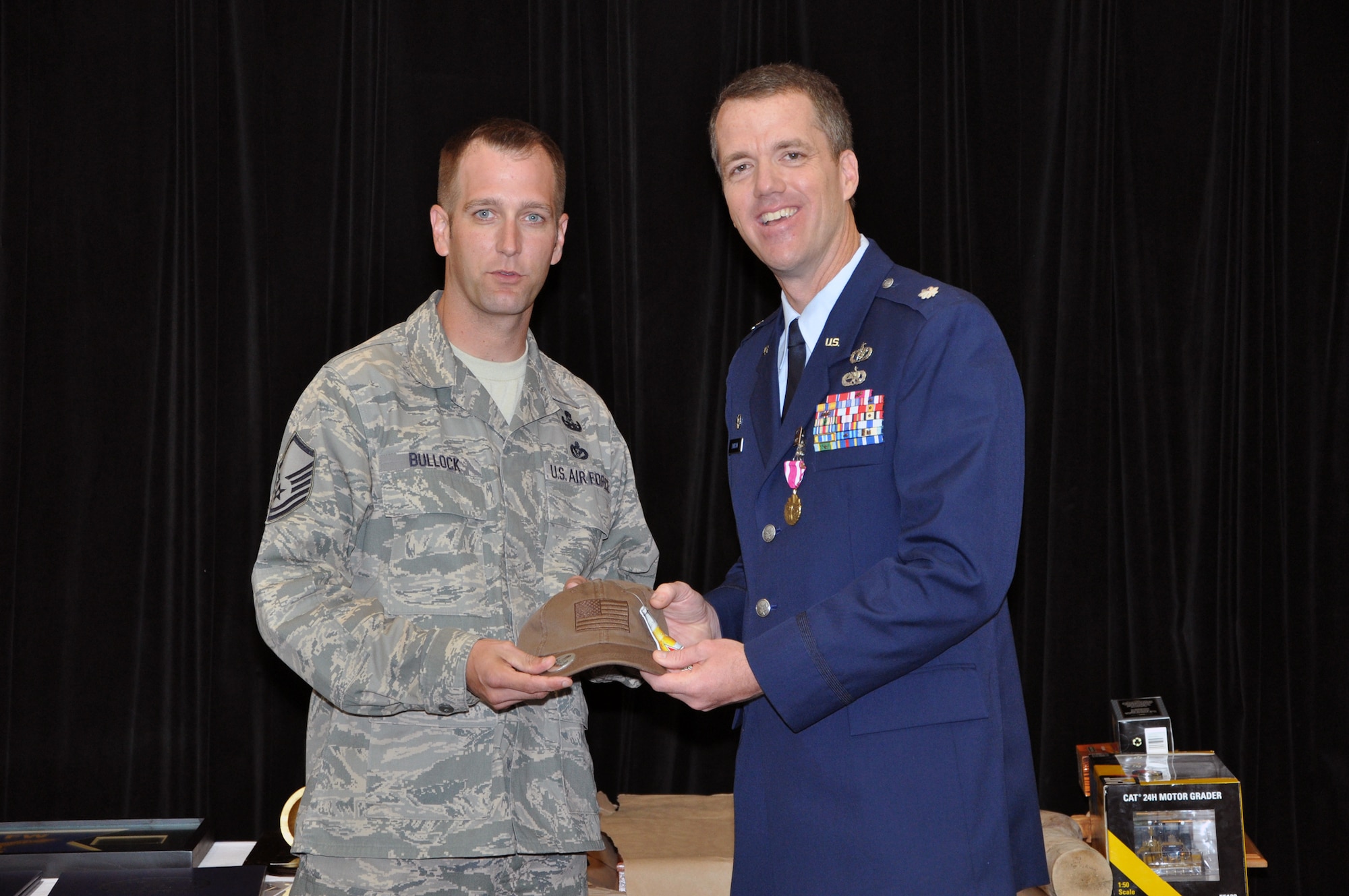 Lt. Col. Mark W. Davison, 442nd Civl Engineer Squadron commander, retired Saturday May 5 in a cermony held at Whiteman Air Force Base, Mo. Davison recently returned from a deployment to Afghanistan, where he was awarded the Bronze Star and the Meritorious Service Medal. The 442nd CES is part of the 442nd Fighter Wing, an A-10 Thunderbolt II Air Force Reserve unit at Whiteman AFB, MO. (U.S. Air Force Photo/Senior Airman Wesley Wright)