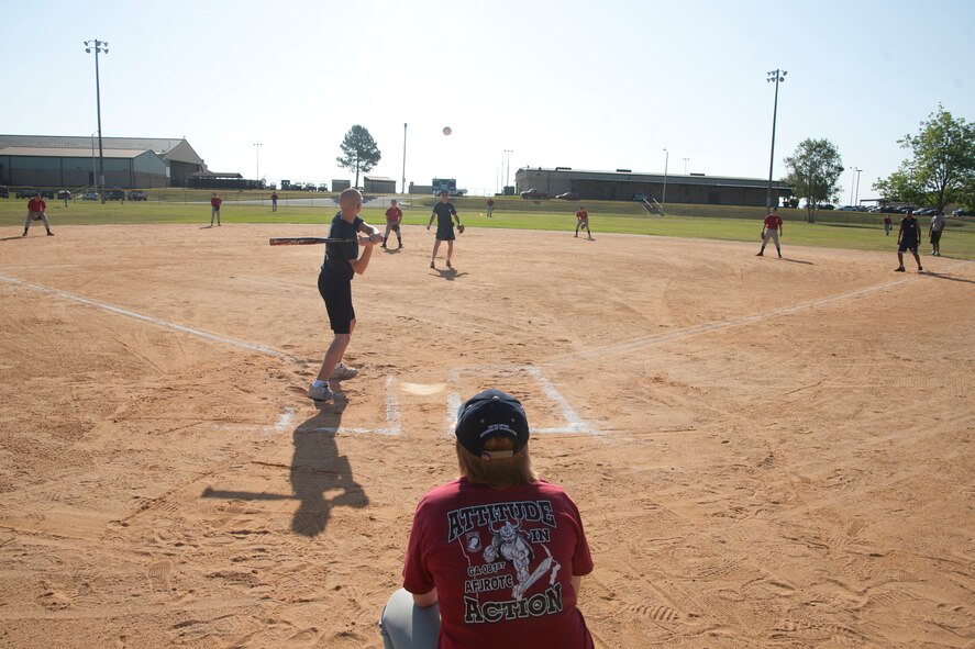 Perry High school Junior ROTC and Tifton County Junior ROTC battle for the first place spot in the annual First Sergeants Association Spring AFJROTC softball tournament at Moody Air Force Base Ga., May 5th, 2012. Perry came back to win after being down 6 runs in the final inning and went undefeated to become the tournament champions (U.S. Air Force photo by Airman 1st Class Paul Francis/Released)
