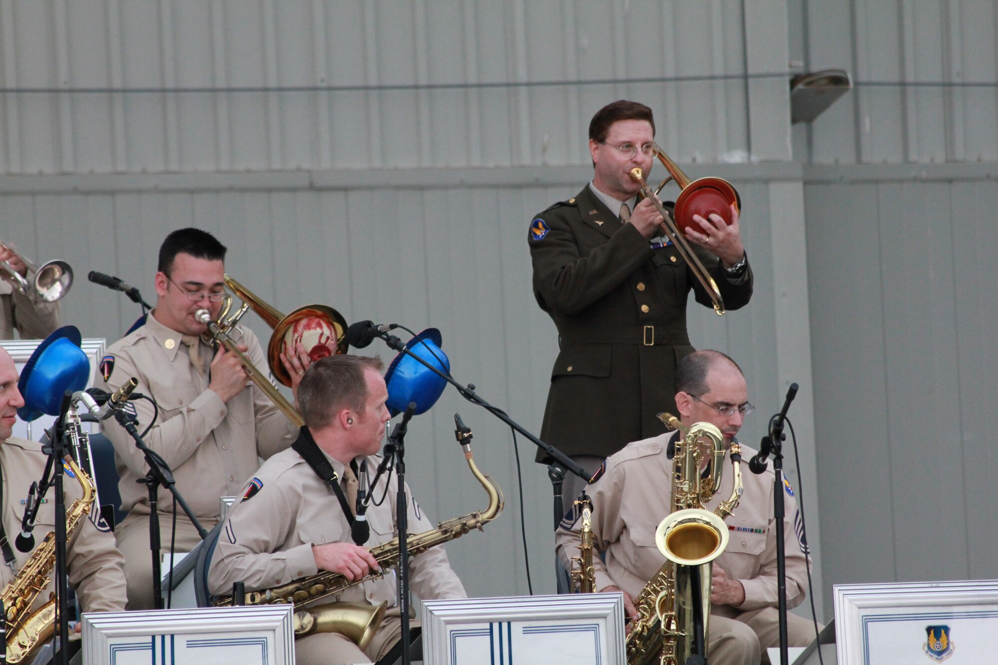 Tom Daugherty performing with the United States Air Force Band of Flight’s Night Flight Jazz Ensemble at the 2011 Glenn Miller concert. Night Flight will present its annual Glenn Miller concert outside the National Museum of the United States Air Force on May 19 at 6 p.m. (U.S. Air Force photo/Master Sgt. Becky Taylor)