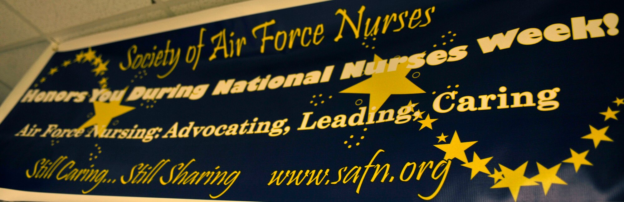 A banner announcing National Nurses Week hangs in the commander’s conference room at Craig Joint Theater Hospital May 6, 2012, Bagram Airfield, Afghanistan. National Nurses Week is from May 6 to May 12 and is a chance to show appreciation for the sacrifice and dedication that the nurses of America display on a daily basis. (U.S. Air Force photo/Airman 1st Class Ericka Engblom)