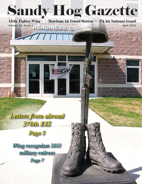 Cover image of the April 2012 issue of the Sandy Hog Gazette 