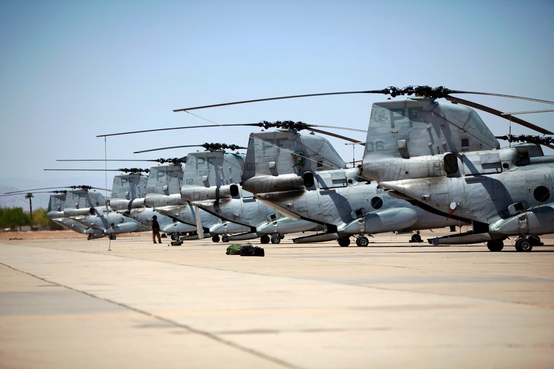 Marine Medium Helicopter Squadron 364, 15th Marine Expeditionary Unit, arrived here to begin the ground portion of Realistic Urban Training, May 7. The exercise is designed to integrate the Aviation Combat Element, the Command Element and the Maritime Raid Force. 15th MEU is currently preparing for its deployment scheduled for this fall.