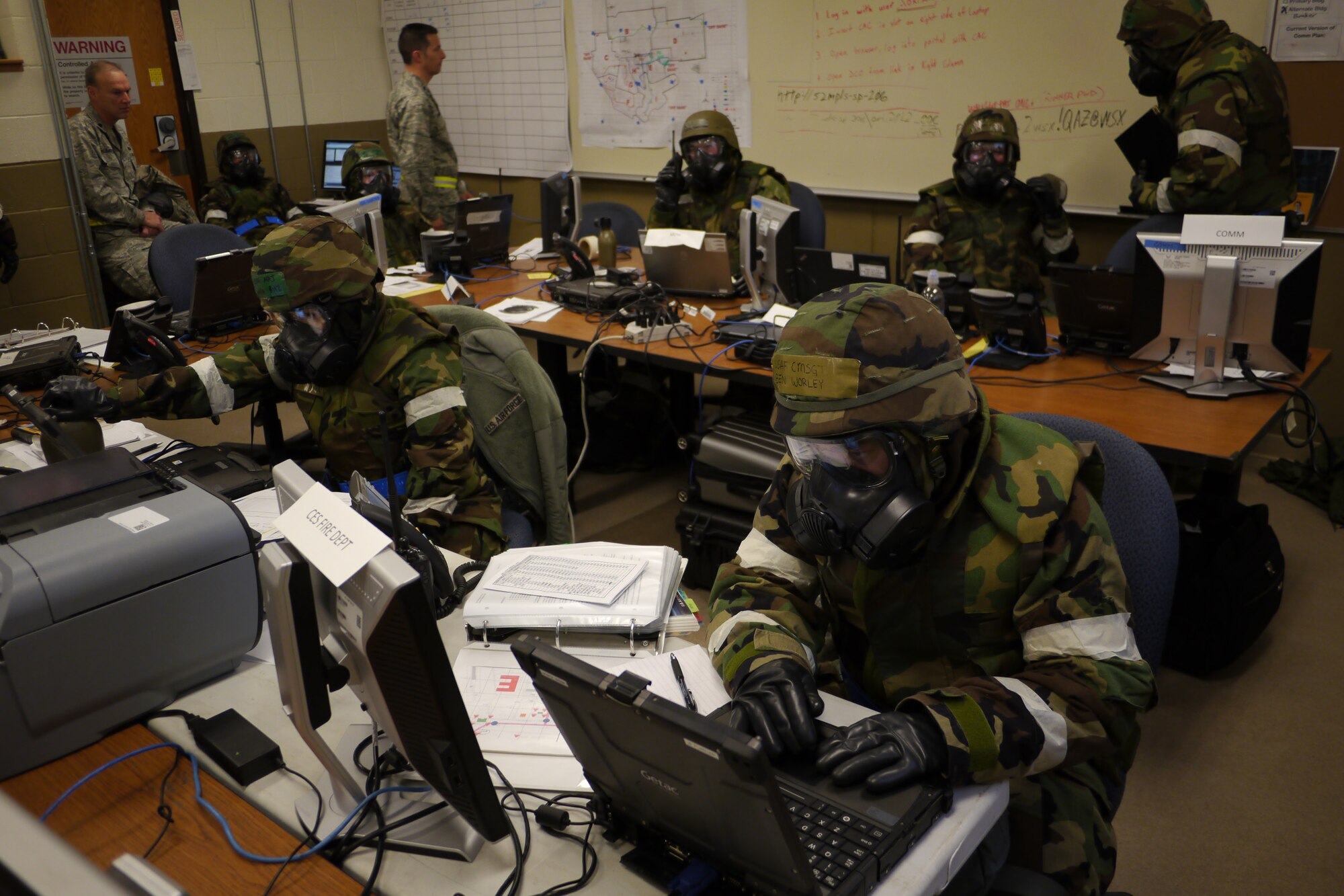 WRIGHT-PATTERSON AIR FORCE BASE, Ohio – More than 100 445th Airlift Wing reservists participated in a four-day exercise at Volk Field Air National Guard Base, Wis., that began April 22 to prepare for the unit’s upcoming operational readiness inspection. (U.S. Air Force photo/Maj. Jose Cardenas)