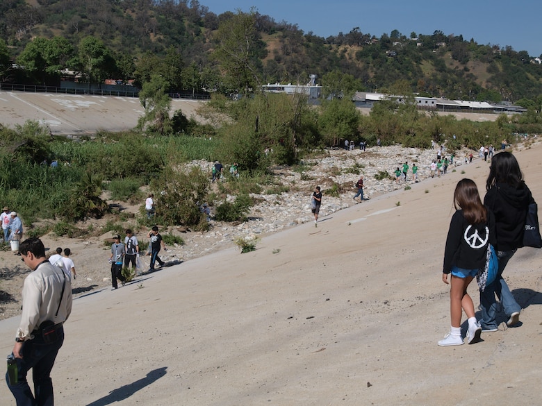 In all 4,000 volunteers spread out over 15 community sites to remove tons of debris from the river’s channel during the Friends of the LA River’s 23rd Annual La Gran Limpieza: The Great Los Angeles River CleanUp on April 28.