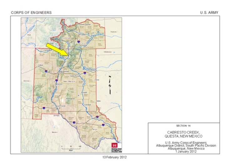 QUESTA, N.M.-- Cabresto Creek Map