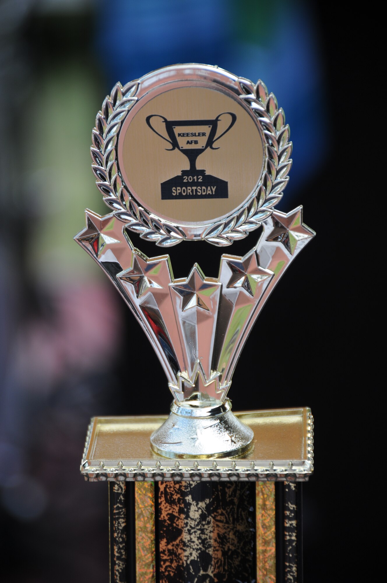 Sports Day took place May 4, 2012, at Keesler Air Force Base, Miss., and was held in conjunction with May’s National Physical Fitness and Sports Month.   The event consisted of a variety of sports with participation from the many squadrons on base.  The winner of the small squadron division was 81st Training Support Squadron and the winner of the large squadron division was the 334th Training Squadron.  (U.S. Air Force photo by Kemberly Groue)