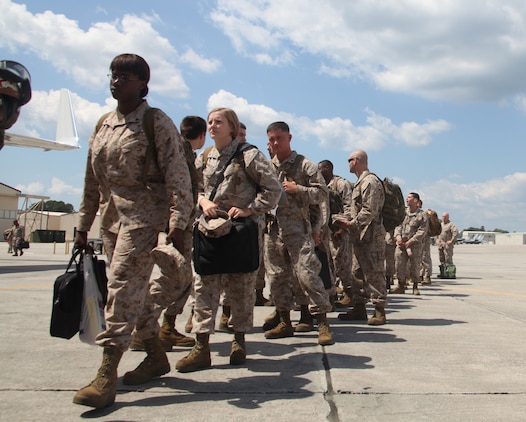 Marine Fighter Attack Squadron 312 deployed May 11 to Naval Air Station Oceana, Va., where they will train with Carrier Air Wing 3 for approximately one month.