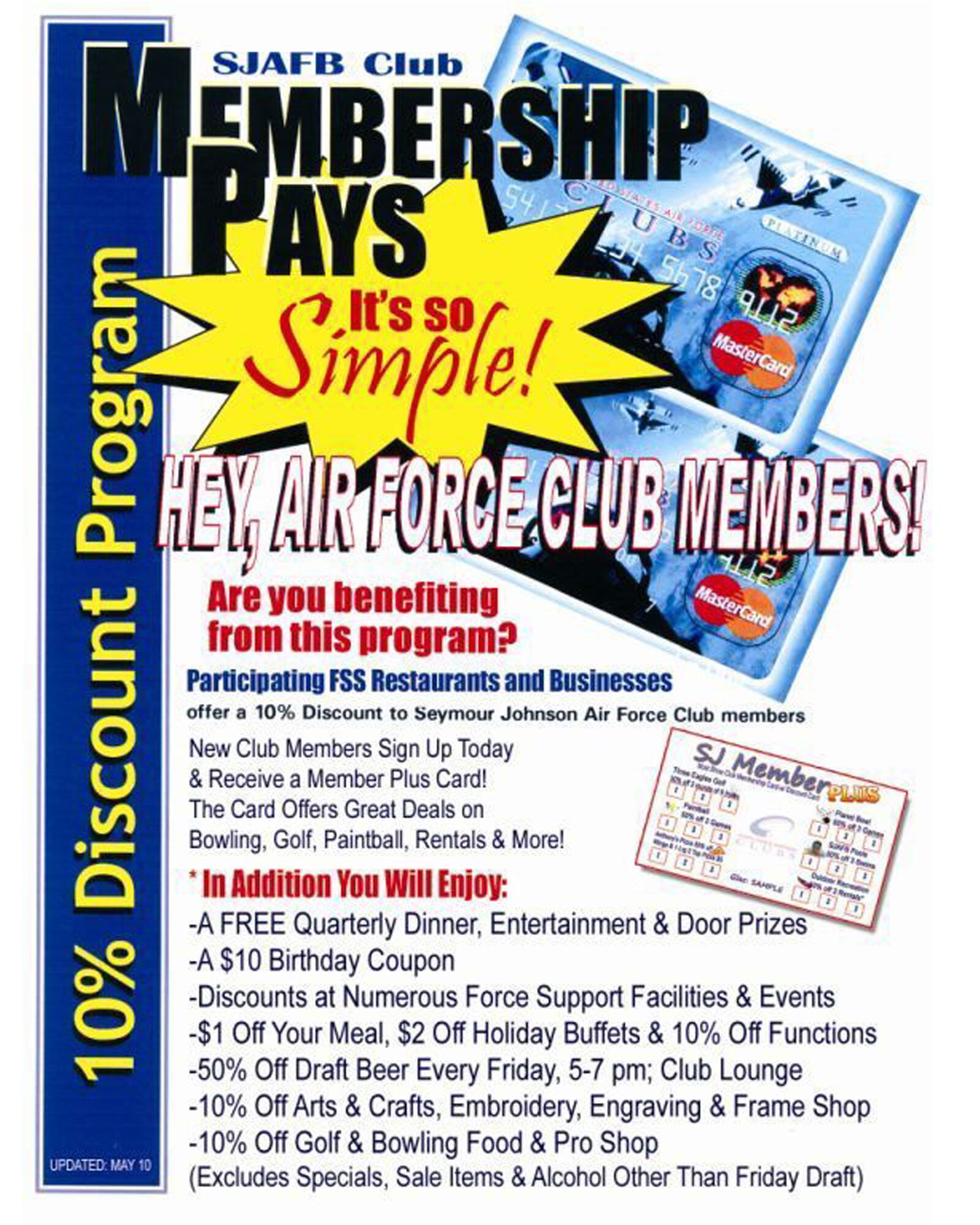 Through the Military Free Cash rewards program a club member earns two percent cash back rewards on every eligible purchase at Force Support Squadron activities, Army and Air Force Exchange Service and the commissary, Rewards can be redeemed for cash and gift cards as well as airline tickets, hotels, and car rentals. (4th Force Support Squadron graphic/Released)