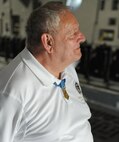 Kenneth E. Stumpf, a retired U.S. Army Sergeant Major and Congressional Medal of Honor recipient, tours a 15th Wing C-17 Globemaster III May 14 at Joint Base Pearl Harbor-Hickam, Hawaii. On April 25, 1967, Stumpf was serving as a Specialst Four in Company C, 1st Battalion, 35th Infantry Regiment, 25th Infantry Division. On that day, near Duc Pho in the Republic of Vietnam, Stumpf rescued three wounded comrades despite heavy fire and single-handedly disabled an enemy bunker, resulting in a promotion to Staff Sergeant and the awarding of the Medal of Honor for his actions in battle. (U.S. Air Force photo by Staff Sgt. Nathan Allen) 