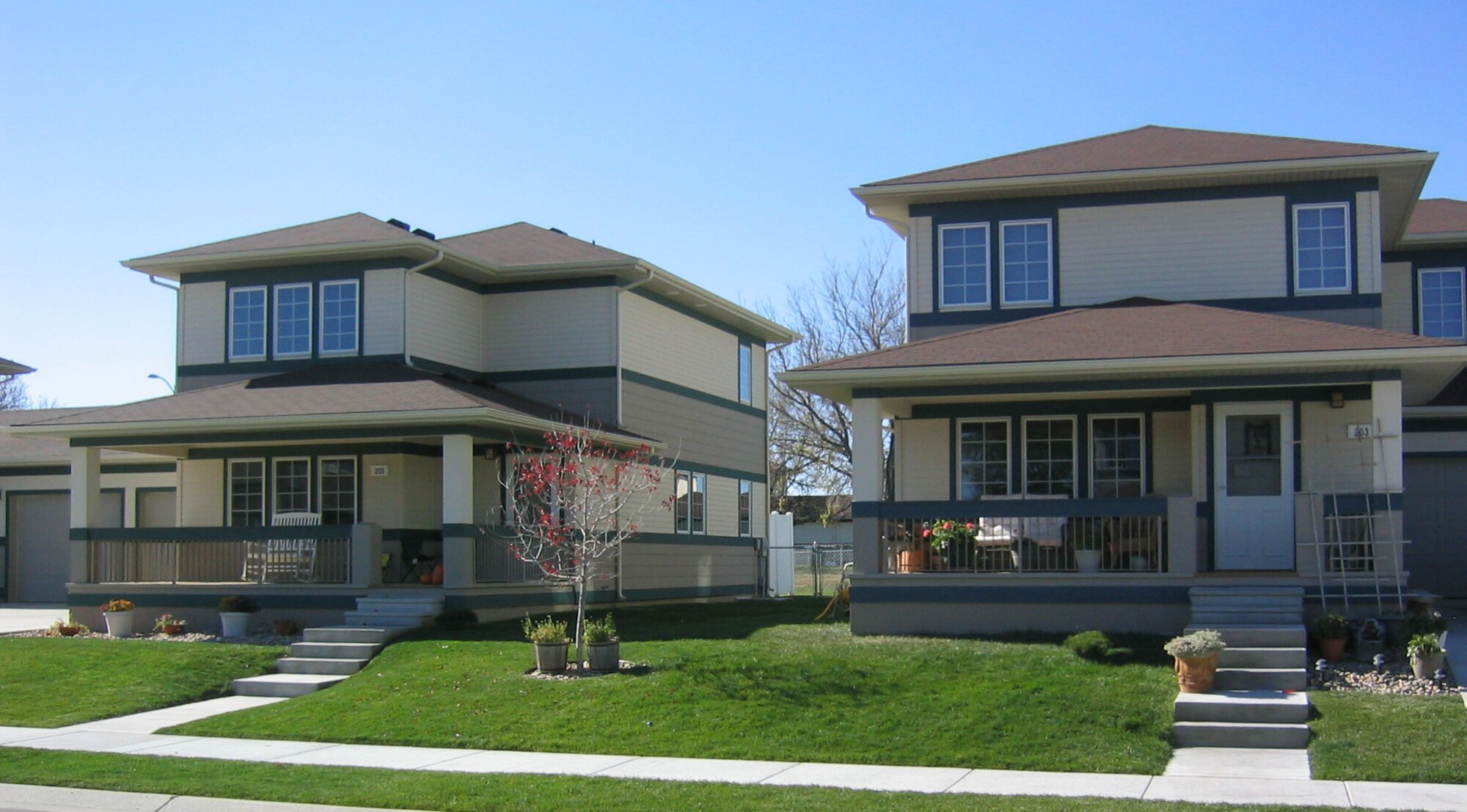 Houses in Prairie View Estates are scheduled to be privatized by Balfour Beatty Communities, LLC Aug. 1, 2012. Airmen and their families will be provided with information about the privatization of base housing at two town hall meetings May 22, 2012. (U.S. Air Force Courtesy Photo/Released)