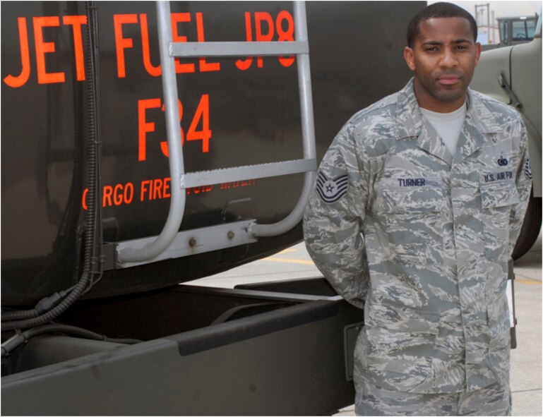 Tech. Sgt. Jimmy Turner, 51st Logistics Readiness Squadron, Fuels Management Flight. (U.S. Air Force photo/Tech. Sgt. Eric Petosky)