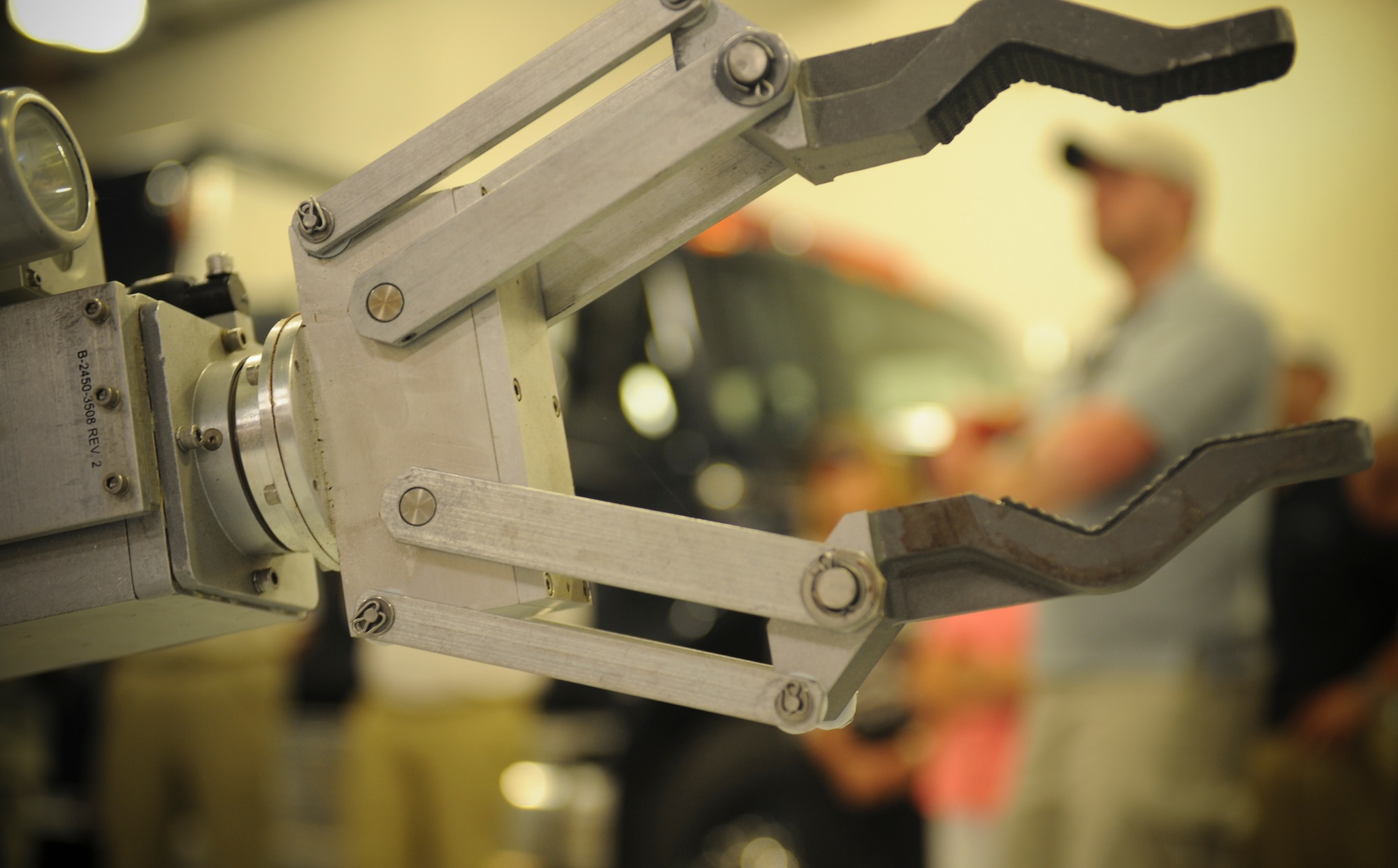The 23d Civil Engineer Squadron explosive ordnance disposal team demonstrated their capabilities to the members of the National Defense Industry Association, Georgia Chapter, during their visit to Moody Air Force Base, Ga., May 15, 2012. After watching a demonstration, NDIA members were given the opportunity to operate a Remotec F6A EOD robot. (U.S. Air Force photo by Airman 1st Class Douglas Ellis/Released)
