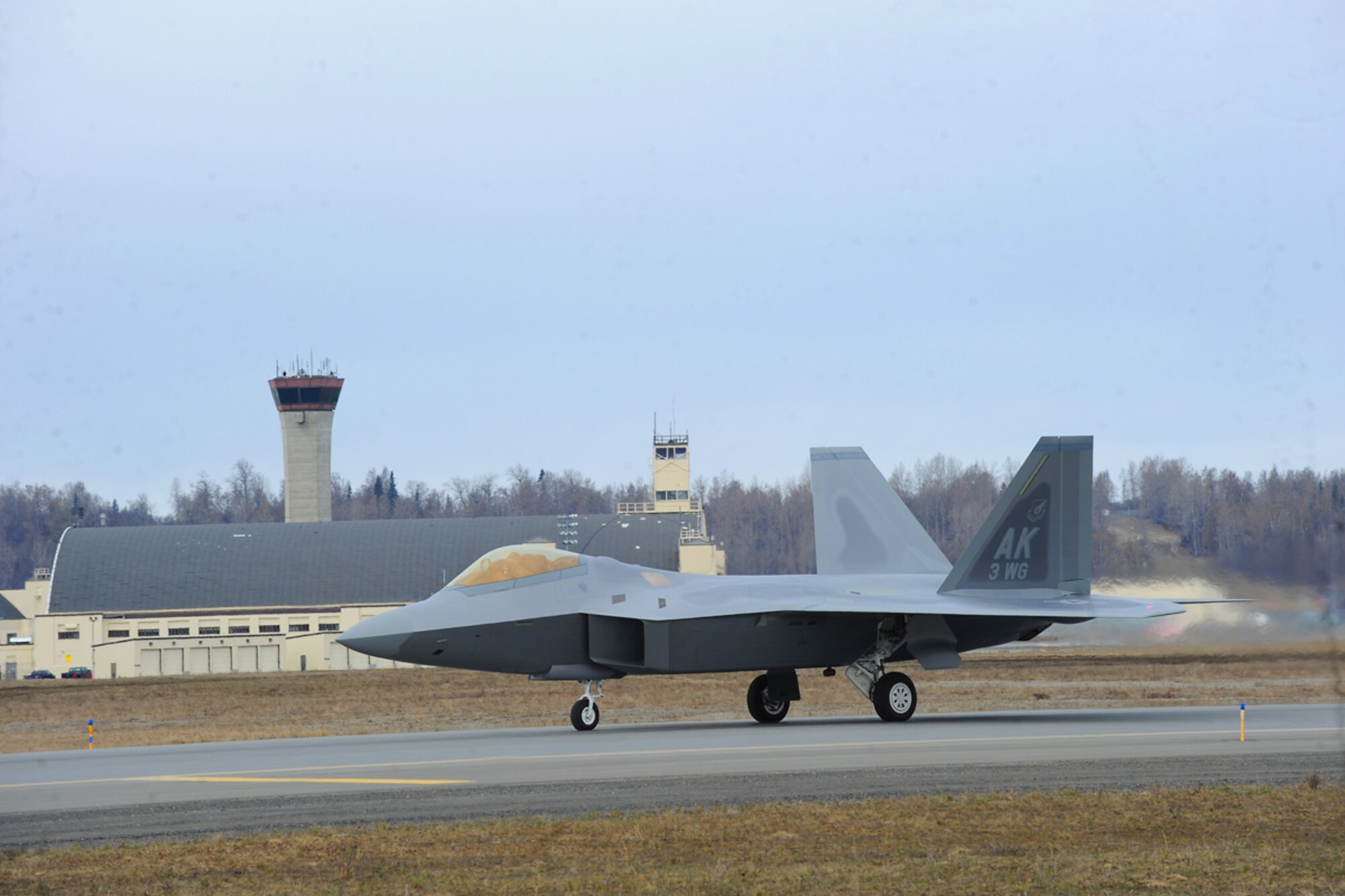 The 525th Fighter Squadron, Joint Base Elmendorf-Richardson, received the last F-22 Raptor being made from Lockheed Martin and has named it the squadron's flagship. (U.S. Air Force photo/Staff Sgt. Cynthia Spalding)