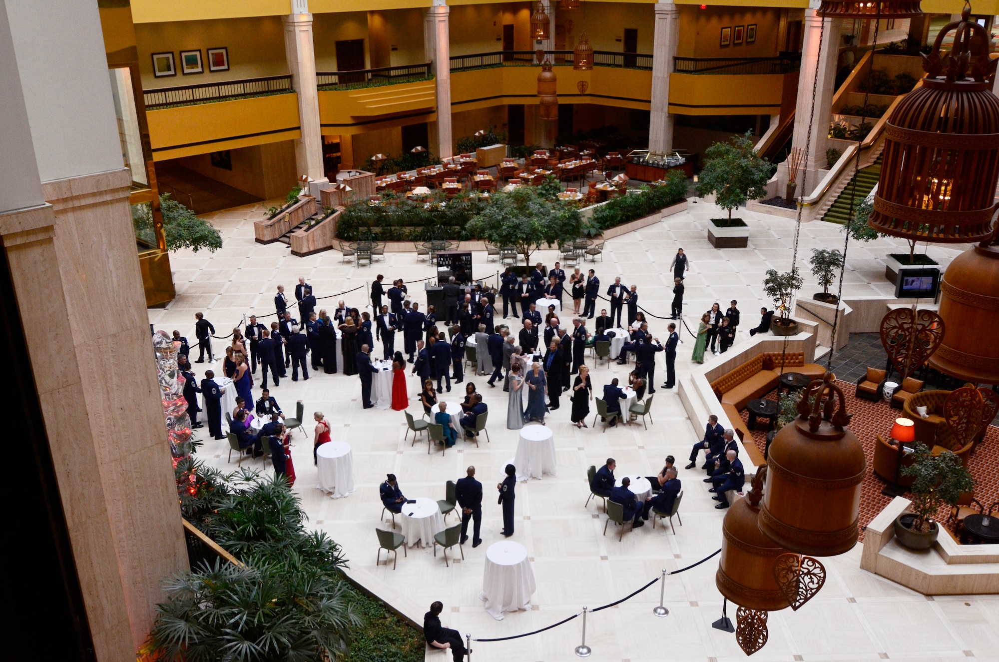 Chief Master Sgts. and guests gather together for the 2012 Dobbins Chiefs Group, Chiefs Recognition Ceremony at the Renaissance Waverly Hotel, Marietta, Ga., and May 5. (U.S. Air Force photo/Don Peek)