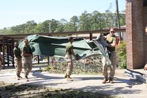 Day after tornado destruction.  Damage assessment of Tarawa Terrance housing area aboard Marine Corps Base Camp Lejuene,  N.C., Apr. 18, 2011. (U.S. Marine Corps photo by MSgt. Rhonda L. Martin/Released) 