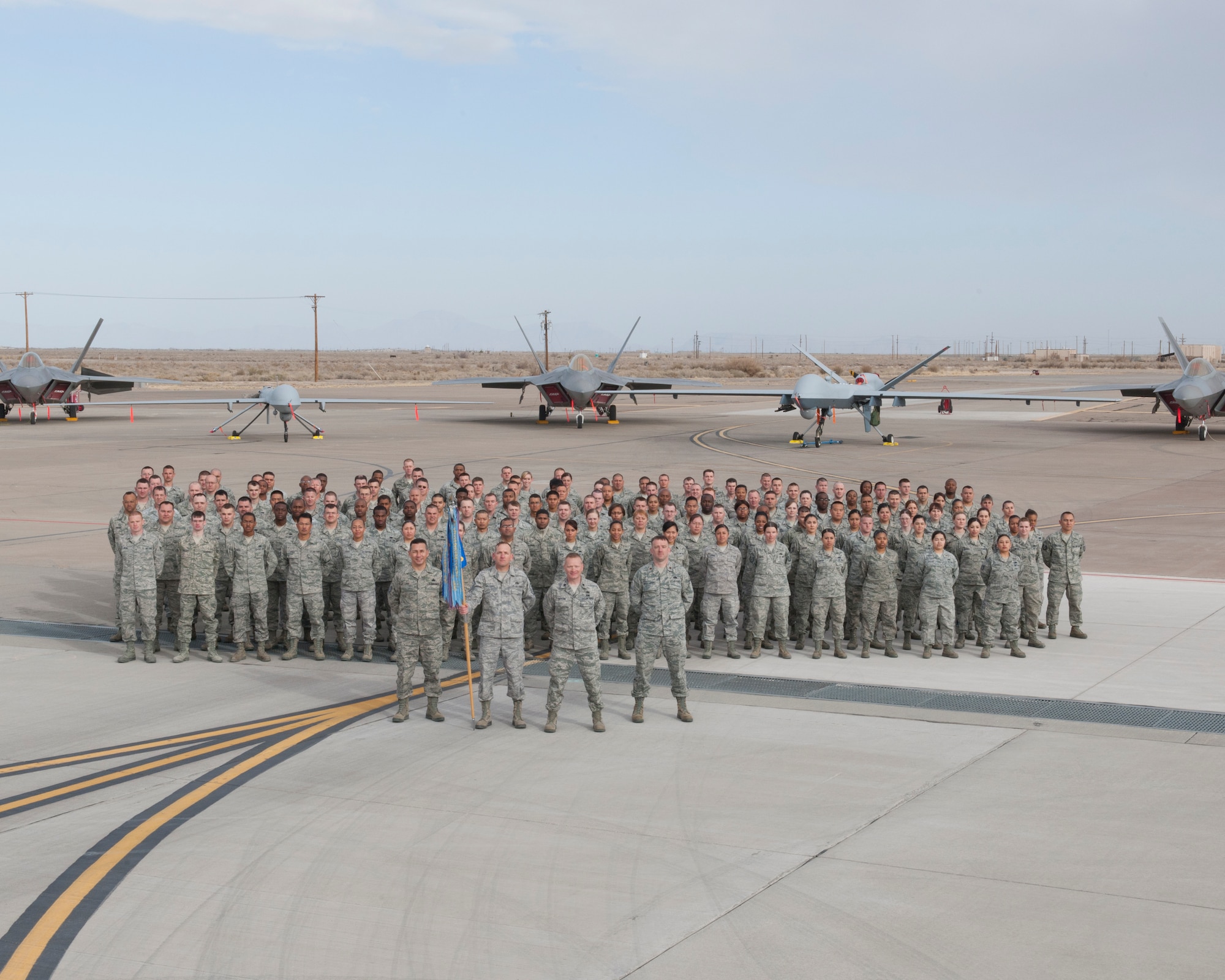 HOLLOMAN AIR FORCE BASE, N.M. – The 49th Logistics Readiness Squadron earned the Maj. Gen. Warren R. Carter Logistics Effectiveness Award, naming them the best logistics readiness squadron in the U.S. Air Force. This marks the first time the 49th LRS has won the award under its current squadron designation and the second time ever that a Holloman AFB unit has won the award. First introduced in 1962, the Maj. Gen. Warren R. Carter Logistics Effectiveness Award is presented annually to an Air Force unit, selected by the Chief of Staff, who has achieved the best supply effectiveness record in the Air Force in support of mission aircraft or weapons. (U.S. Air Force photo by Senior Airman DeAndre Curtiss/Released)
