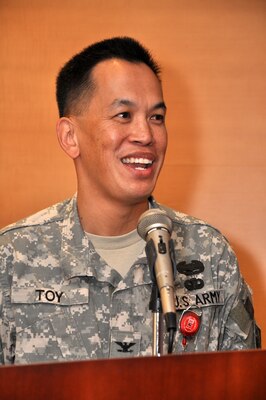 LOS ANGELES, Calif. — Col. Mark Toy, U.S. Army Corps of Engineers Los Angeles District commander, mentioned he recently lost his grandmother, whose restaurant he remembers playing in as a child. Their hard work ensured a better life for their children, with all three of their sons graduating from college.