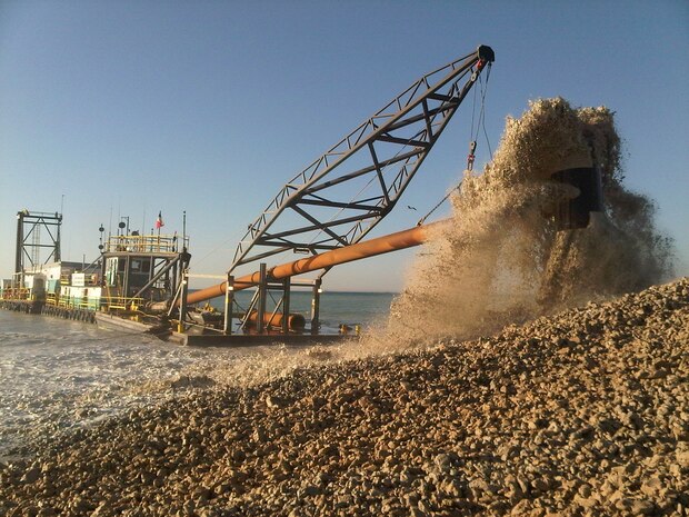 NUECES COUNTY, Texas (March 2012) – Work is underway to deepen the La Quinta Channel extension using a pipeline dredge in Nueces County, Texas. Work includes creating a beneficial use site with a scheduled completion of May 2013.