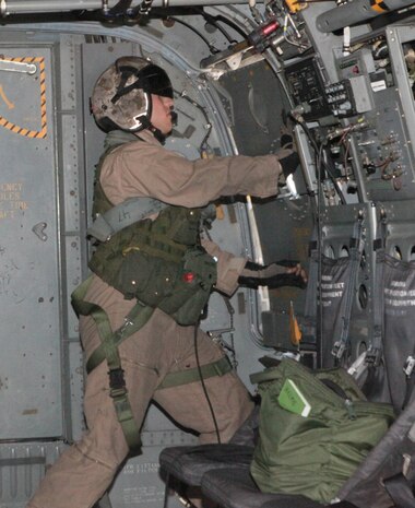 Marine Medium Tiltrotor Training Squadron 204 conducted flight training, May 3. VMMT-204 is responsible for training all Marine MV-22B Osprey pilots and crew chiefs. During this flight, the instructors guided the students through multiple scenarios including aerial maneuvers and confined area landings.