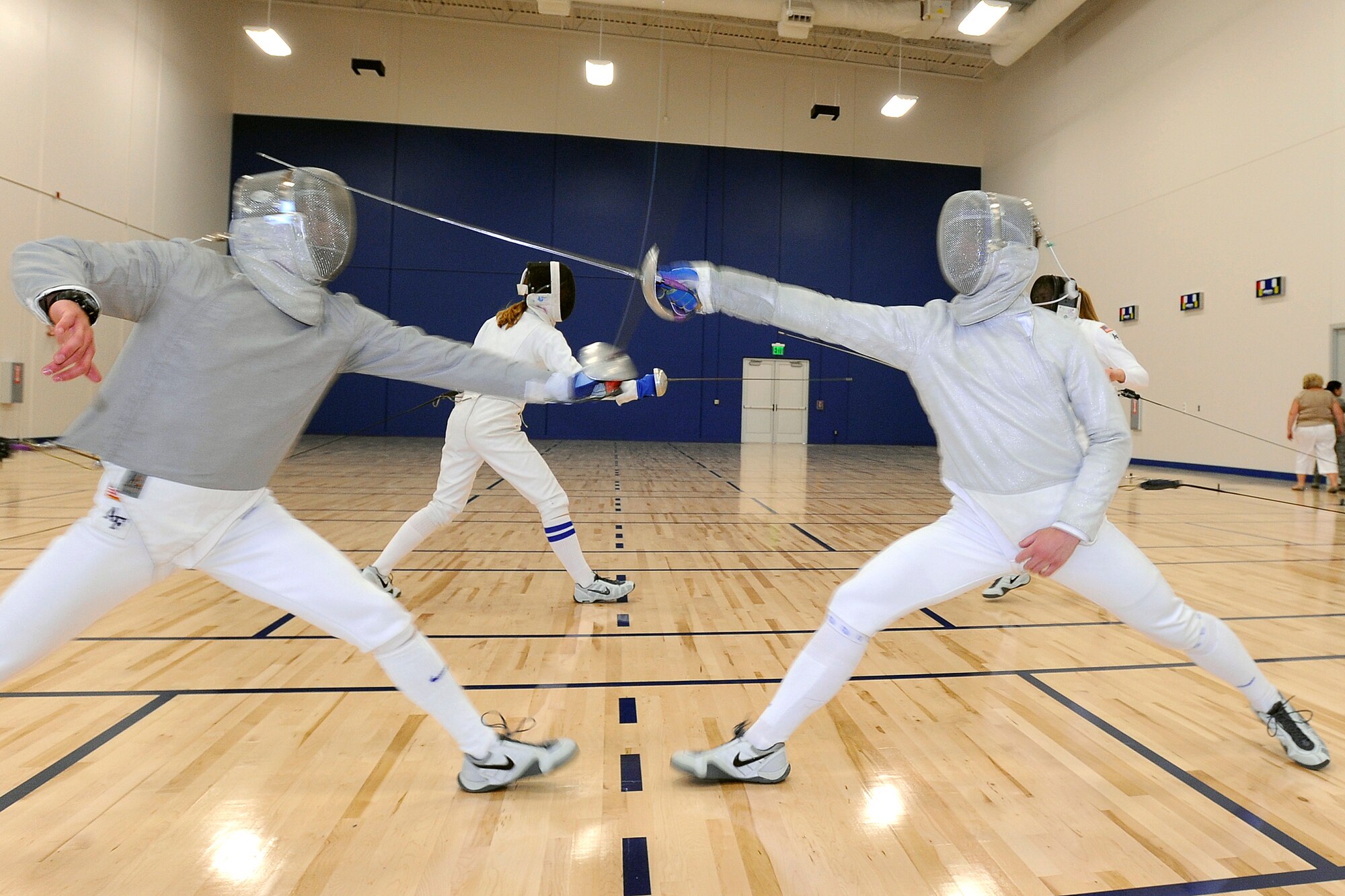 The new center includes a dedicated area for fencing. (U.S. Air Force Photo/Mike Kaplan)
