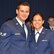 Newly commissioned 2nd Lt. Michelle Moldovean poses with her husband Senior Airman Paul Moldovean following a May 11, 2012 Air Force commissioning ceremony held at Kirtland AFB, N.M. Lieutenant Moldovean graduated with a degree in professional aeronautics from Embry-Riddle Aeronautical University and will train to become a pilot.