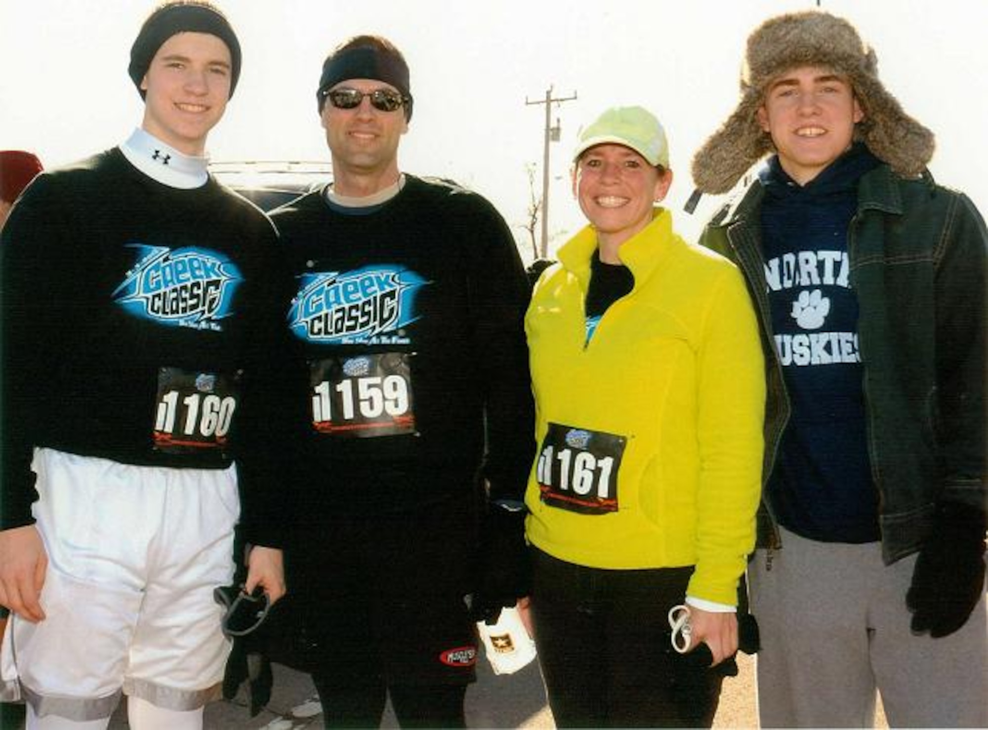 One reason Edmond’s Weiss family remains physically fit is by participating in various activities. They entered the 5k Deer Creek Classic in March were, from left: Scott, Geoff, Karen, and Brian. (Courtesy photo)