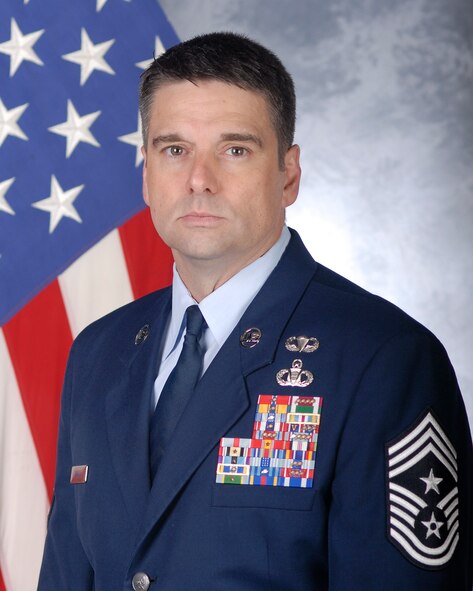 Chief Master Sgt. Scott A. Delveau, 7th Air Force command chief. (Courtesy photo)
