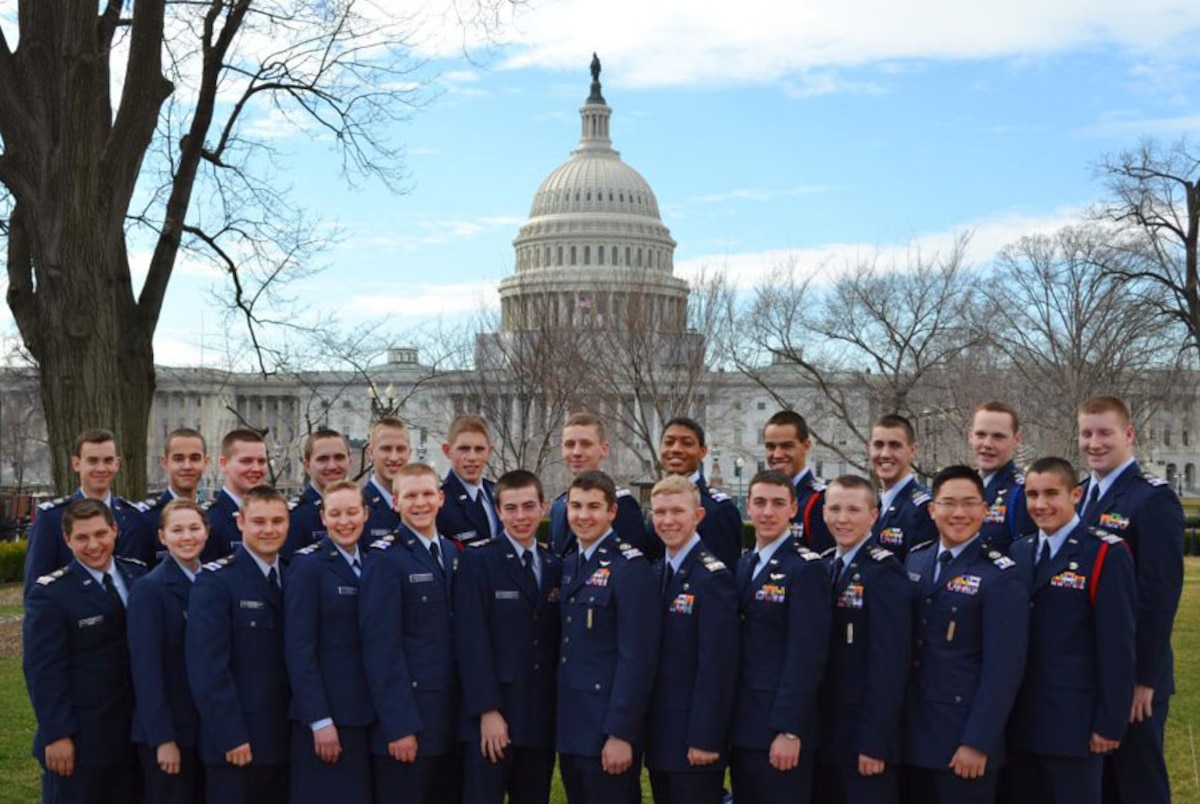 Civil Air Patrol cadets from all over the country got to participate in a week-long in-depth tour of D.C. called the Civic Leadership Academy which allows cadets to see D.C. from the perspective of those who work there (Legislative, Executive and Judicial familiarizations). Their week ended with meeting the AFCOS at the Spaatz Banquet, some of who got their Spaatz Award presented to them. Photograph submitted by Senior Airman Jonathan Khattar. 