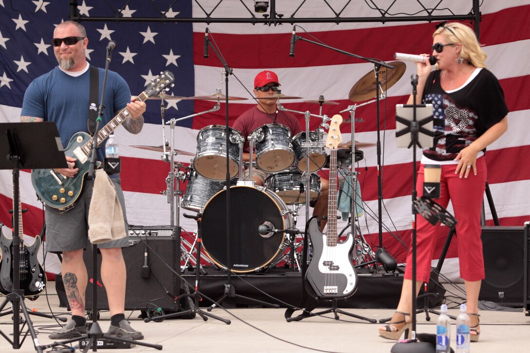 Mistress of Midlife Crisis performs at the Oceanside Pier Amphitheater for Operation Appreciation 2012, May 19. Oceanside Chamber of Commerce hosted the yearly event to promote the ongoing relationship between the Southern California community and the local military.