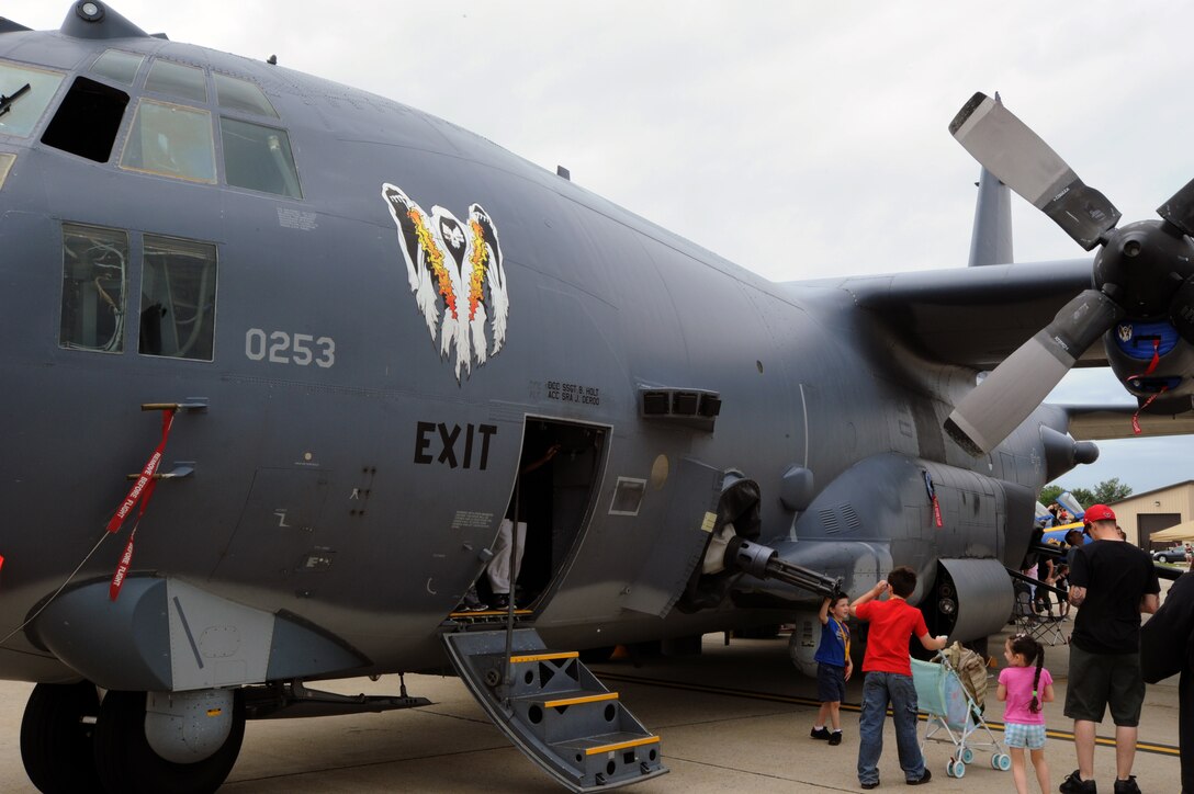 The CAS ACU-130 gunship that currently hovers over troops to provide aerial protection has its own call sign painted on the side. Walking around the 2012 Joint Service Open House on Joint Base Andrews, Md., May 18 – 20, guests get an eclectic view of military aviation. There is one thing that they many of them have in common – unique paint jobs that dress each of them individually. (U.S. Air Force photo by Airman 1st Class Tabitha N. Haynes)