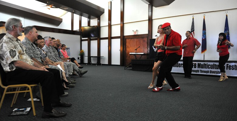 ANDERSEN AIR FORCE BASE, Guam—Performers dance as part of Andersen’s first Multicultural Festival May 18. Several cultural performances were performed during the festival. (U.S. Air Force photo by Senior Airman Benjamin Wiseman/Released)